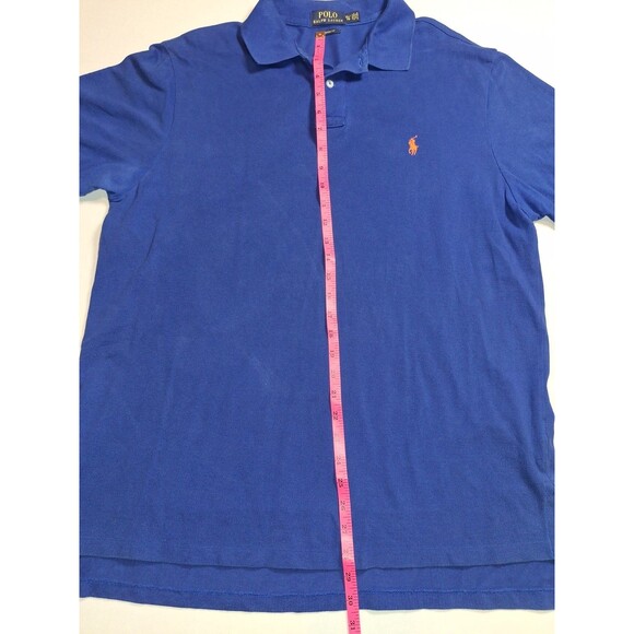 Polo Ralph Lauren Men's XL Custom Fit Short Sleeve Bl/Org Embroidered Pony Logo - Picture 6 of 9